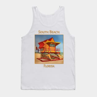 Cute Lifeguard tower in South Beach Miami Florida Tank Top